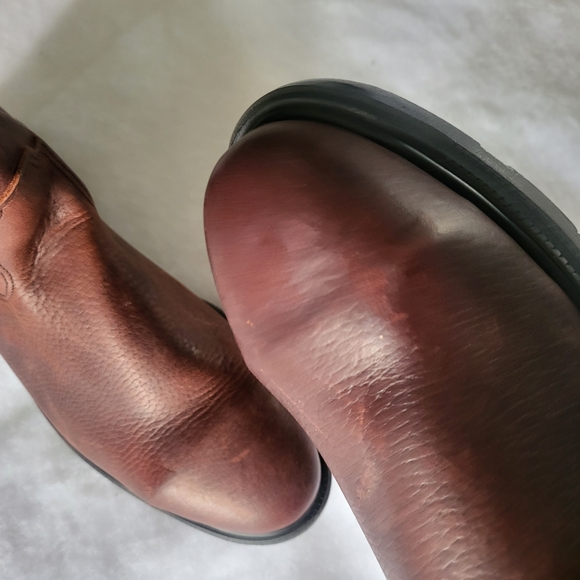 RED WINGS SHOES NWOT Men's 9 Super Sole Steel Toe Pull On Brown Leather Boots - Picture 4 of 6